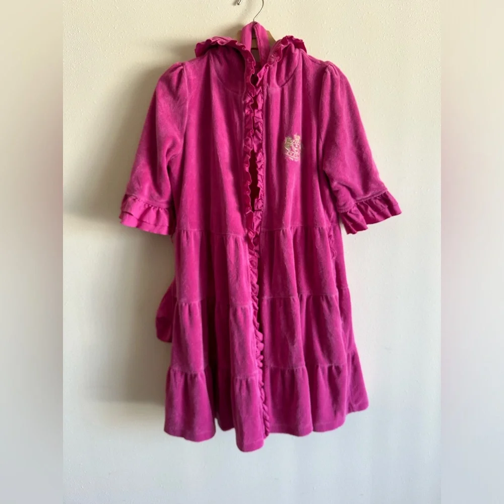 Vintage Y2K Juicy Couture Pink Ruffle Robe - Picture 1 of 5